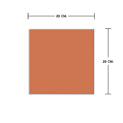 549LR กระเบื้องดินเผา สีไลท์เรด 1.2x20x20 cm