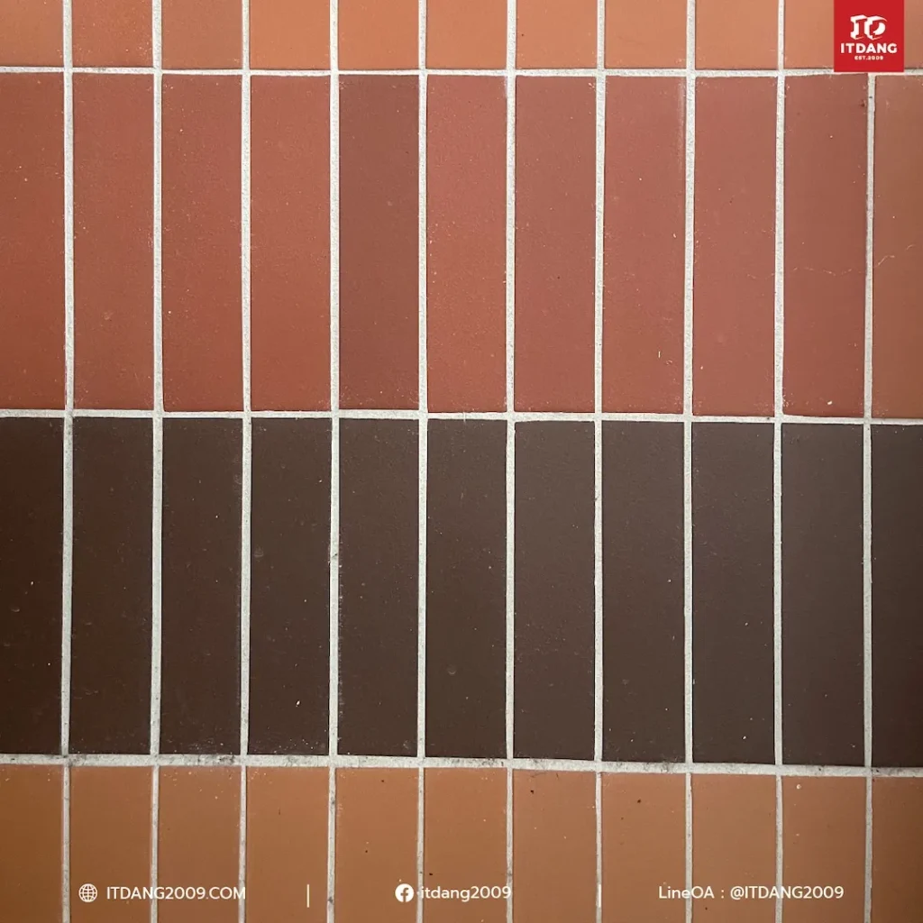 กระเบื้องดินเผา Cerra Terracotta มีให้เลือกถึง 5 เฉดสี มอก.2508-2555 ค่ากันลื่น R12 เคลือบกันซึมแล้ว ไม่ต้องเคลือบเพิ่ม 