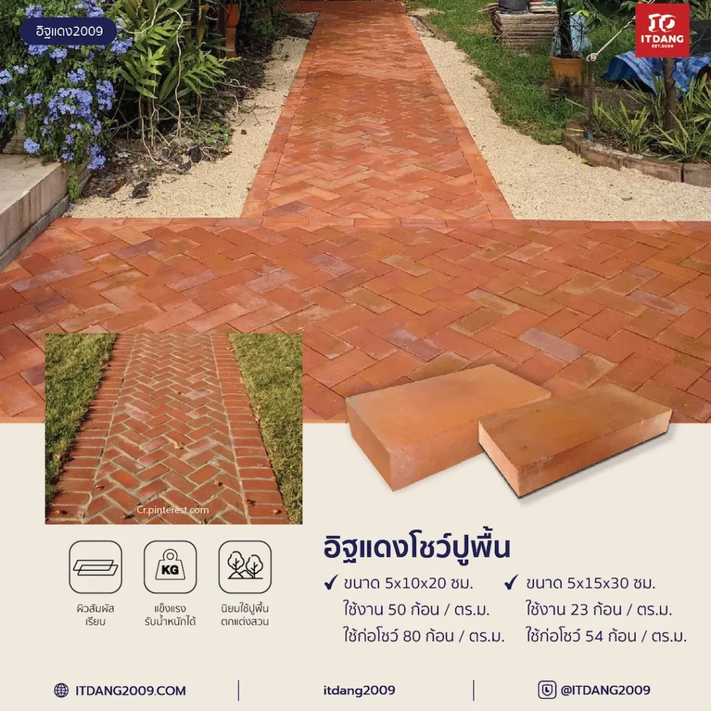 อิฐแดงโชว์ปูพื้น