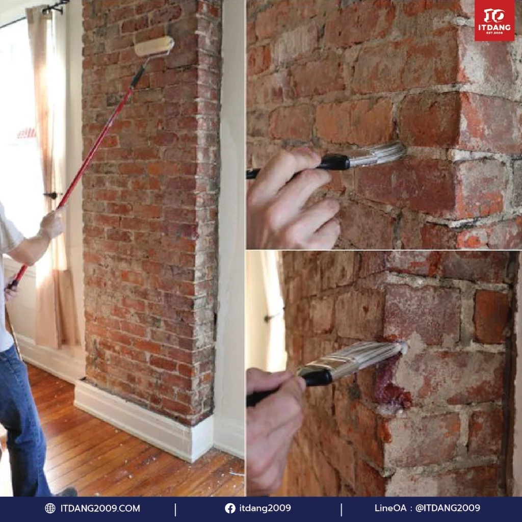 ผนังอิฐแดงต้องระวังการกระแทกแรง ๆ , ความชื้นเรื้อรัง และ การใช้งานในพื้นที่ ที่มีน้ำมัน