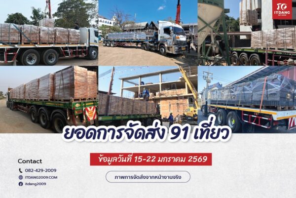 ภาพการจัดส่งสินค้าจริงจาก อิฐแดง2009 วันที่ 9-14 มกราคม 2568