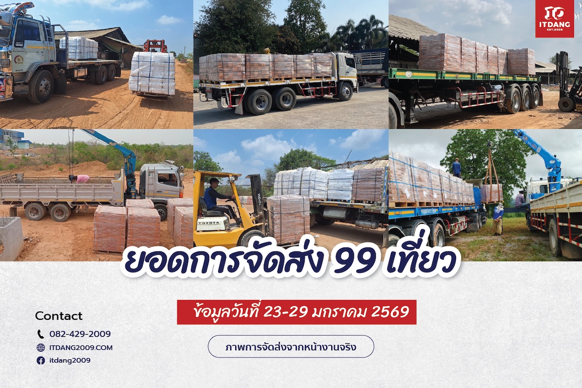 ภาพการจัดส่งสินค้าจริงจาก อิฐแดง2009 วันที่ 15-22 มกราคม 2568