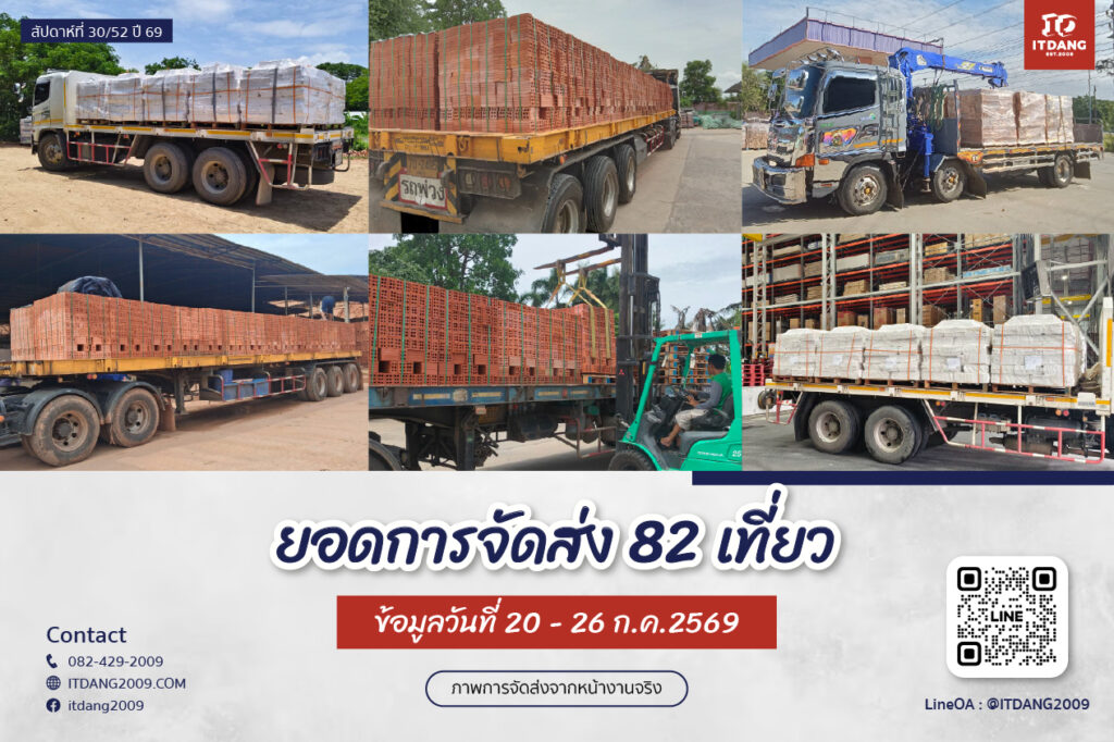 ภาพการจัดส่งสินค้าจริงจาก อิฐแดง2009 วันที่ 20-26 ก.ค. 2569